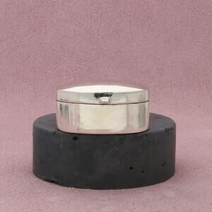 sterling silver mexico vintage smooth engravable pill box